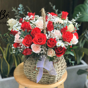 Giỏ Hoa Tặng Sinh Nhật - LB00119 - labe.vn