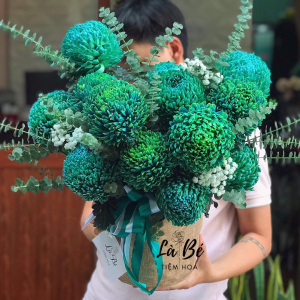 Cúc Mẫu Đơn Xanh - LB00224 - labe.vn