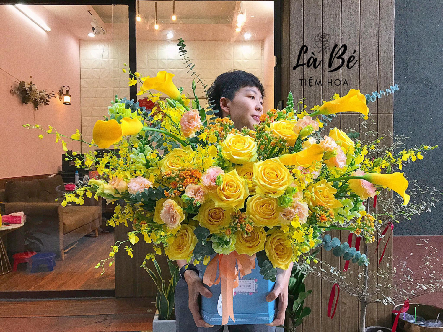 Chậu Hoa Chúc Mừng - LB00035 - labe.vn